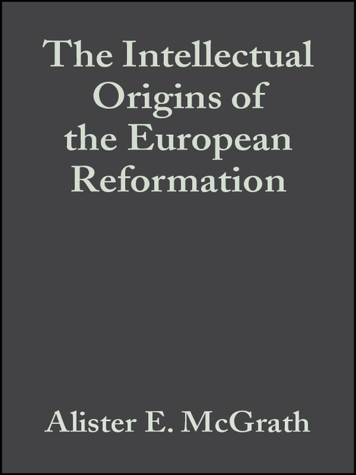 Cover image for The Intellectual Origins of the European Reformation